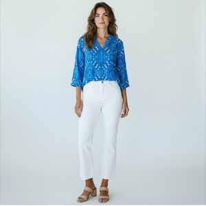 Chico’s Women’s Open Mosaic Maisey Top Size M